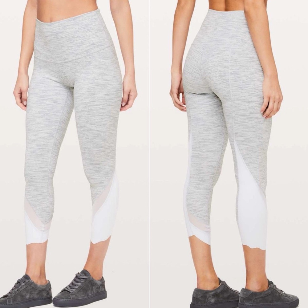 Lululemon Wunder Under Crop Leggings Size 10 Scallop Hem